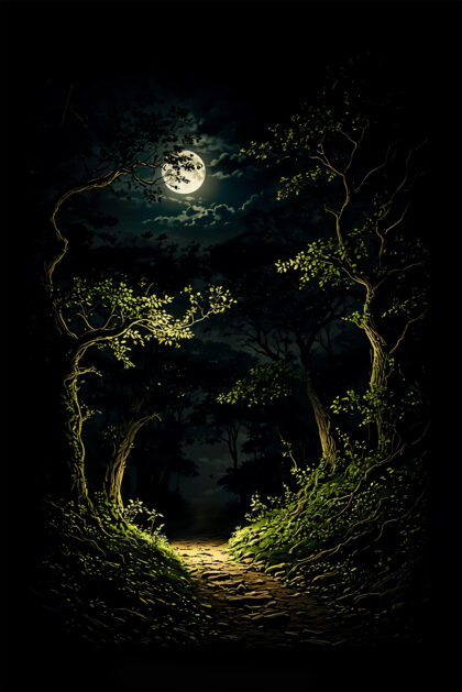 The Moonlit Forest Gate
